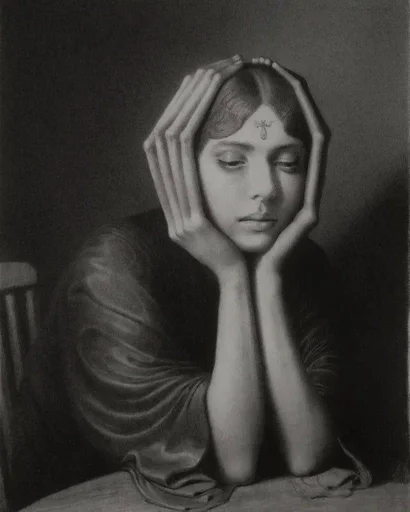 человеческое лицо портрет черно-белый