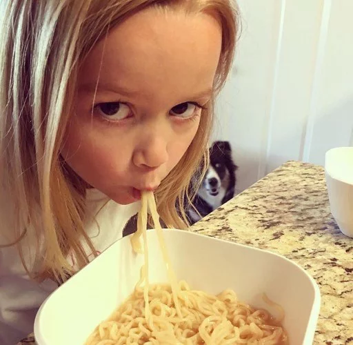 human face person food