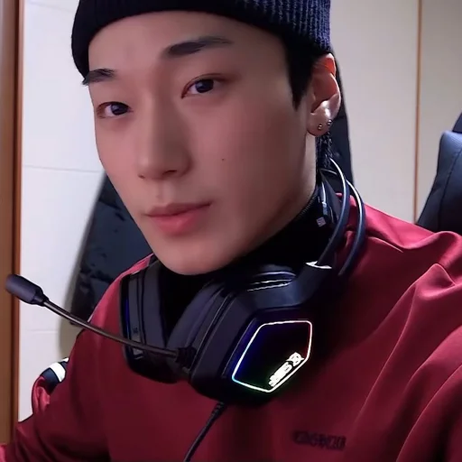 person headphones human face