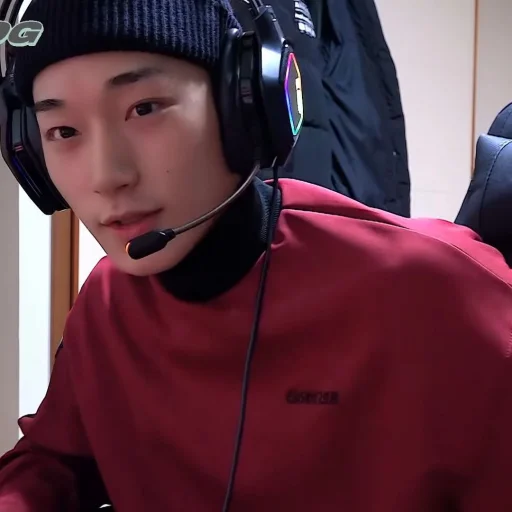 headphones person human face