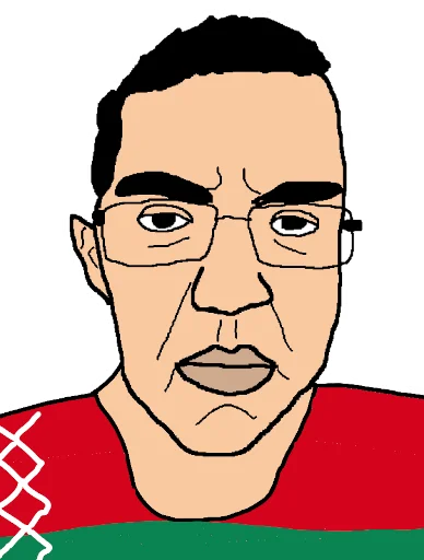 человеческое лицо рисование очки