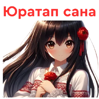 Стикер Chuvash Anime Here - 2