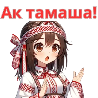 Стикер Chuvash Anime Here - 3