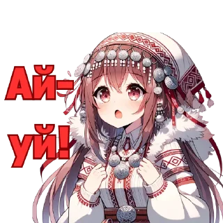 Стикер Chuvash Anime Here - 7