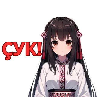Стикер Chuvash Anime Here - 0