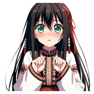 Стикер Chuvash Anime Here - 4