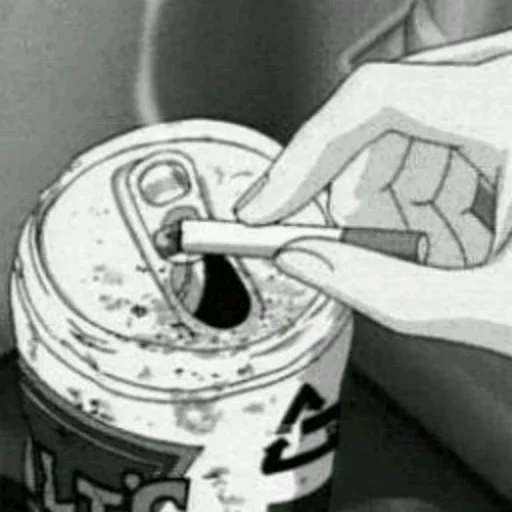 мочь эскиз жестяная банка