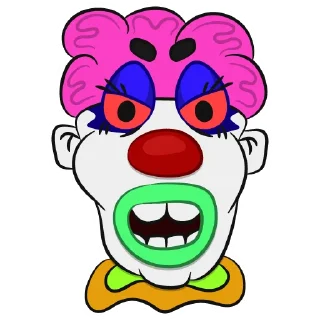 Sticker Colorful Clowns | @Petrov_illustrator - 9