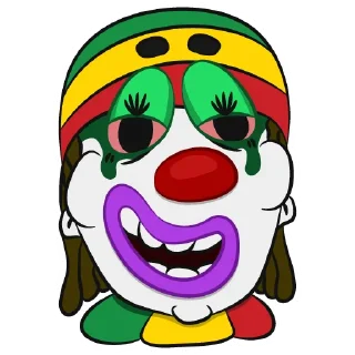 Sticker Colorful Clowns | @Petrov_illustrator - 8