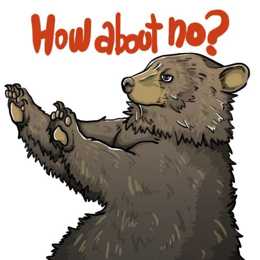 bear cartoon text