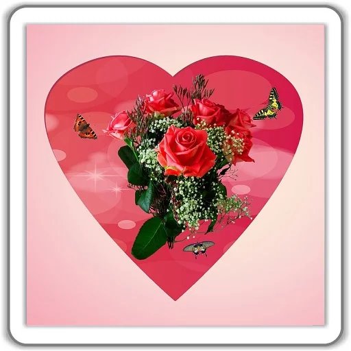 День Святого Валентина роза сердце