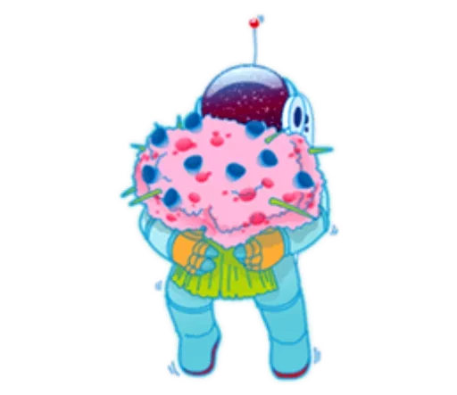 Sticker День Космонавтики | design by @mklchkv - 11