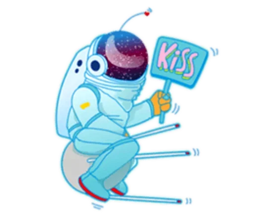 Sticker День Космонавтики | design by @mklchkv - 1