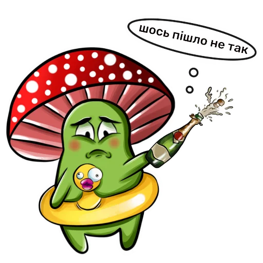 Sticker happy mushrooms - 1