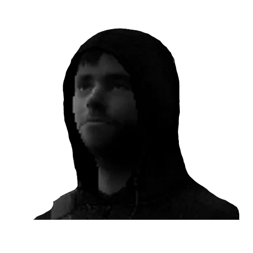 человеческое лицо чёрный портрет