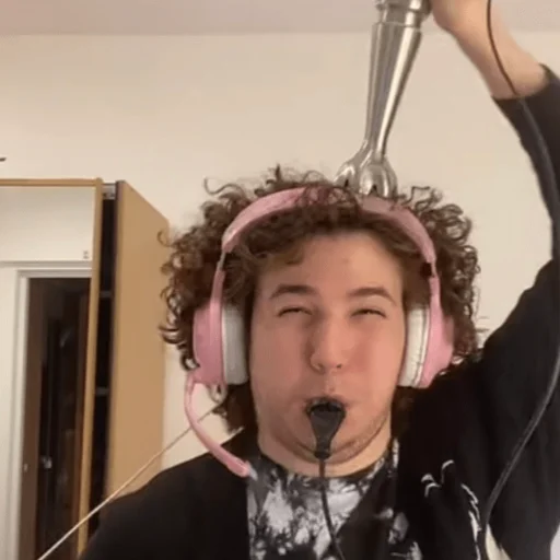 indoor person headphones