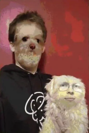 человеческое лицо Человек мех