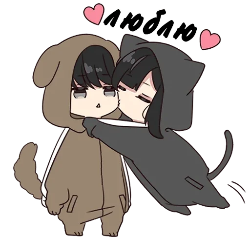 Sticker Парочка ♡ by @anime_sticker1 - 1
