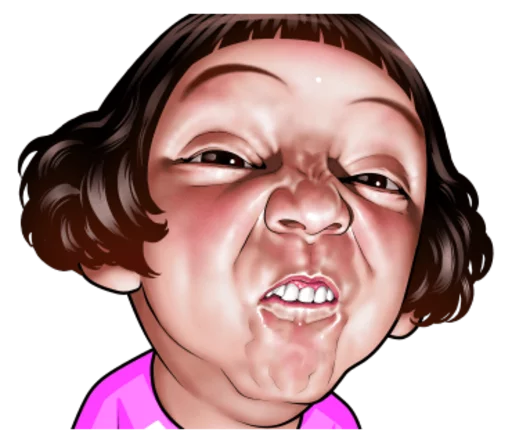 Sticker CuteFaceofChildrenbyAnja - 1