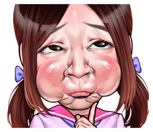 Sticker CuteFaceofChildrenbyAnja - 1