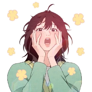 Sticker 50 оттенков ахуя Ширу (манхва «Вот это удача») - 0