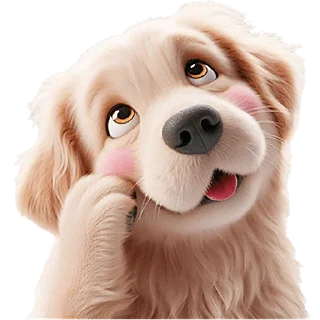 Sticker Золотистый ретривер @Nyasticks - 9