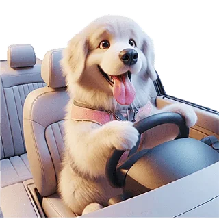 Sticker Золотистый ретривер @Nyasticks - 1