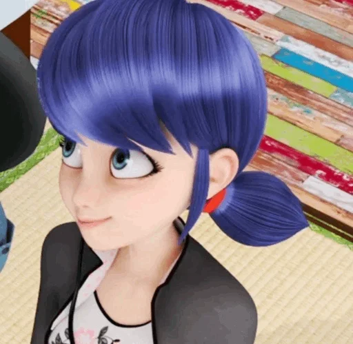 cartoon bangs hime cut