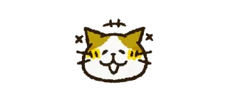 Sticker Cute cat 'Cyanpachi' Emoji 1 - 2
