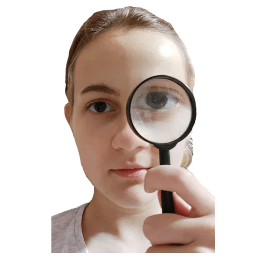 hand glass person human face