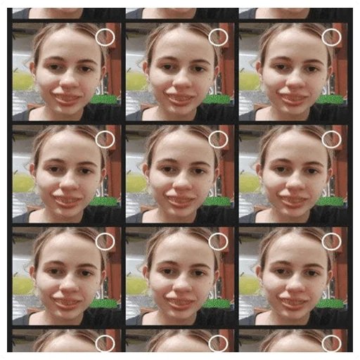 human face smile collage