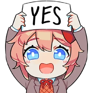 Стикер Doki-Doki Literature Club by @TohruAdachii - 2