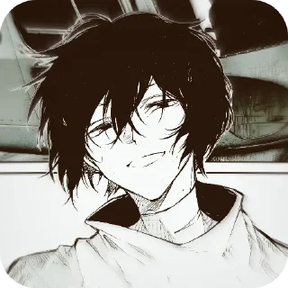 Стикер Dᴀᴢᴀɪ Osᴀᴍʏ :: @AnimeJTD - 9