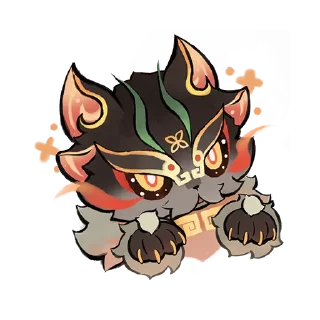 Стикер Танцующие звери и пёстрые воздушные змеи: Genshin Impact - 0