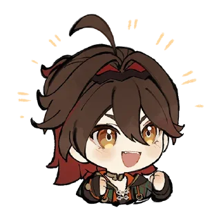 Стикер Танцующие звери и пёстрые воздушные змеи: Genshin Impact - 2