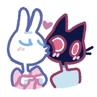 Стикер 🤡🐰Болька и Лёлька🐱🤡 - 0