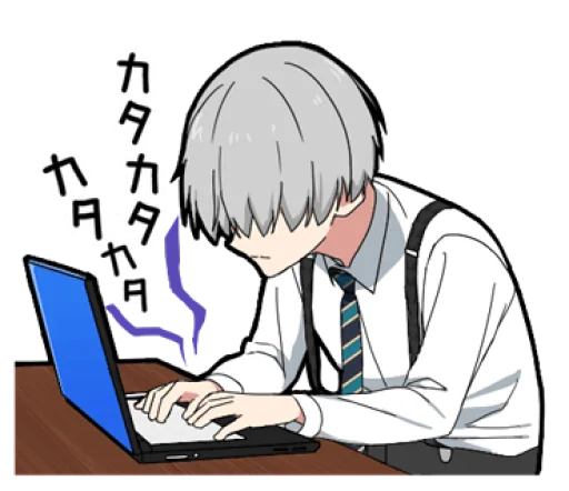 anime cartoon computer