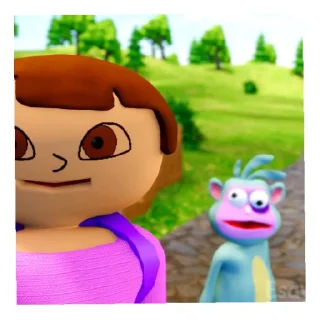 Стикер даша и животное - 2