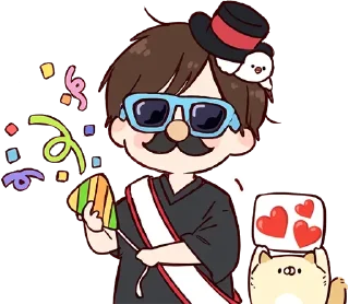 Sticker Дэйс-кун @nyasticks - 7