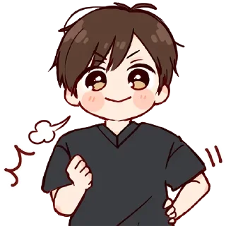 Sticker Дэйс-кун @nyasticks - 2