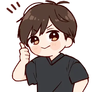 Sticker Дэйс-кун @nyasticks - 3