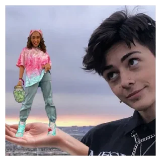 Человек одежда небо