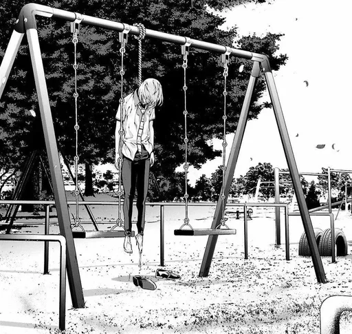 на открытом воздухе площадка черно-белый