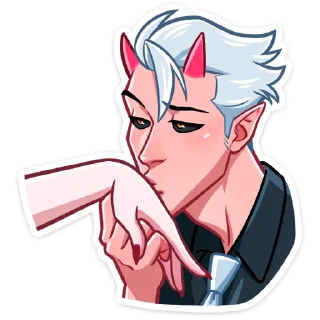 Sticker Демон и Ангелица @Nyasticks - 5