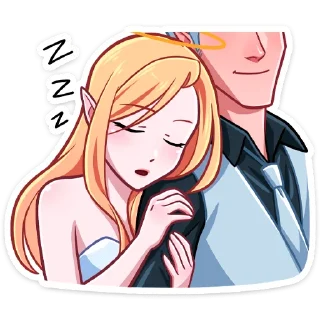 Sticker Демон и Ангелица @Nyasticks - 6