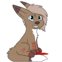 Sticker Just depressed fennec - 2