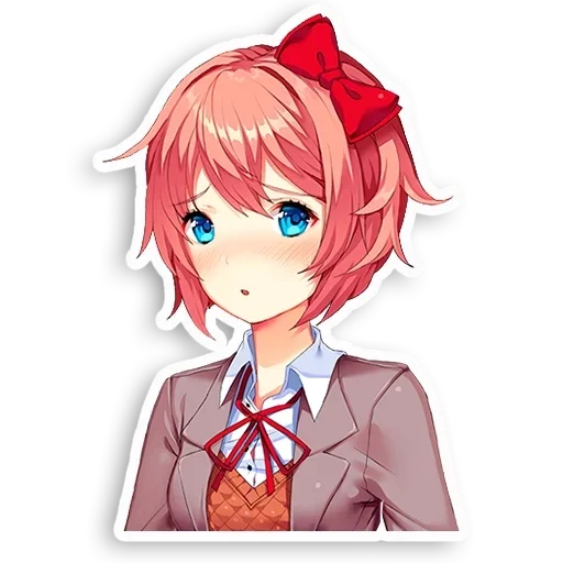 Стикер Sayori by @fStikBot - 9