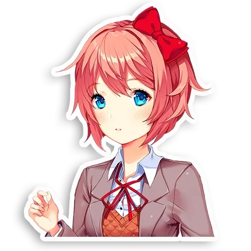 Стикер Sayori by @fStikBot - 7