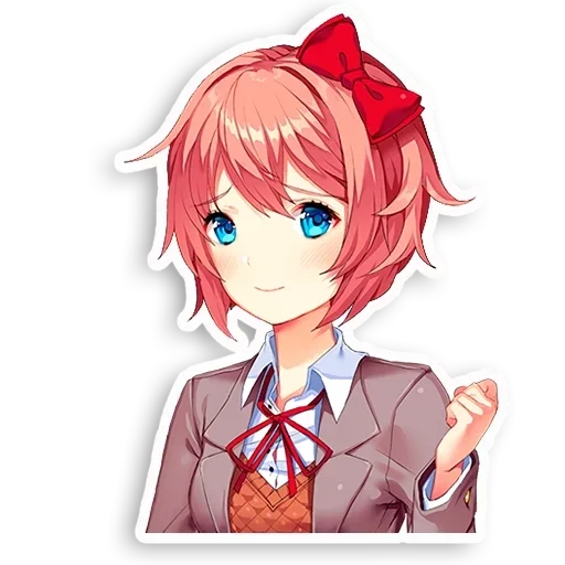 Стикер Sayori by @fStikBot - 1