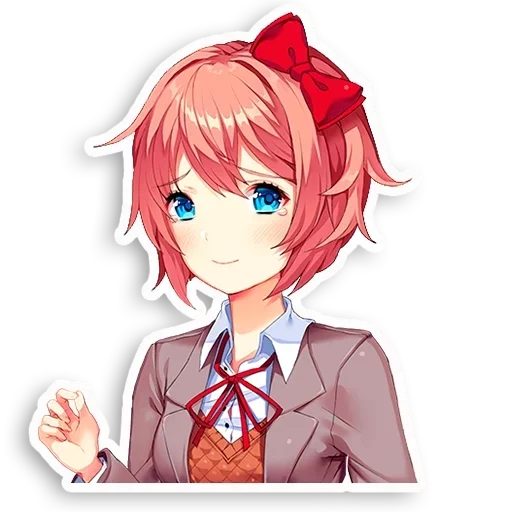 Стикер Sayori by @fStikBot - 0